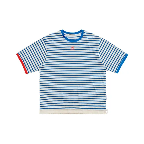BENMYSHOWER T Shirt Unisex Blue White Stripes