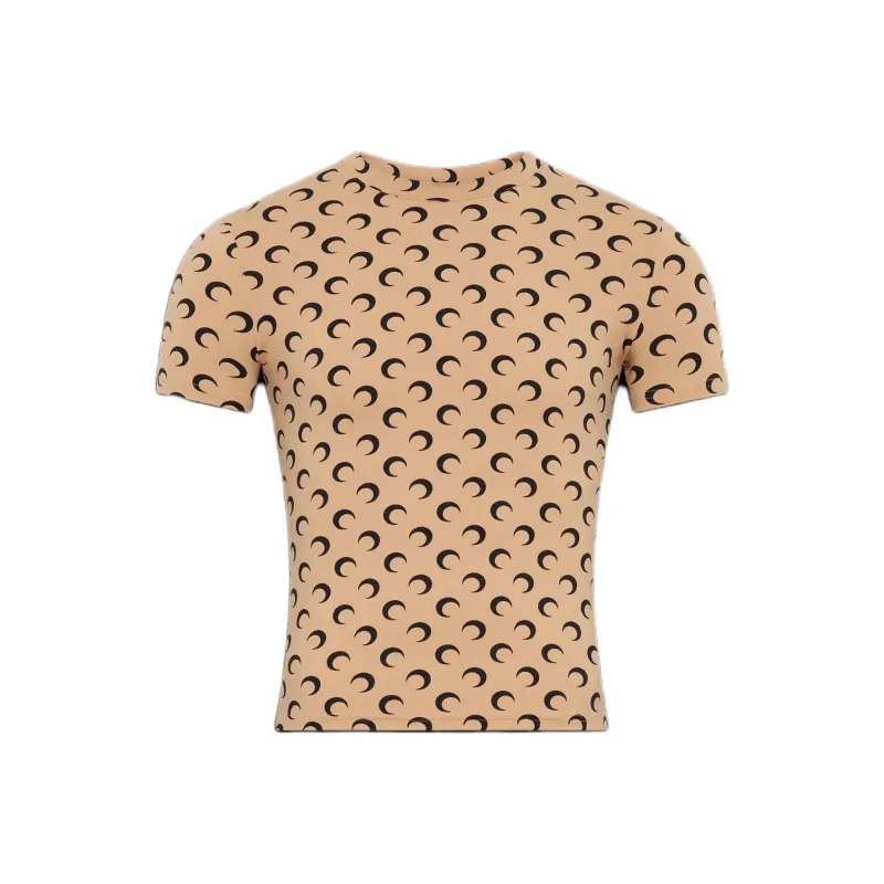 Marine Serre Crescent Print Crewneck T Shirt-0