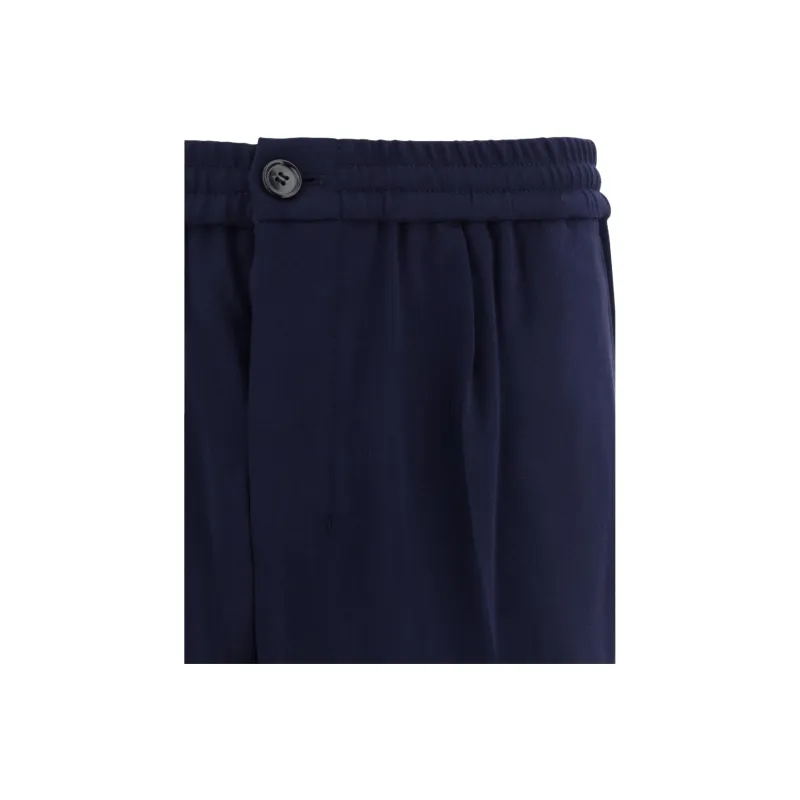 Ami Paris Pleated Elasticated Waistband Trousers-2