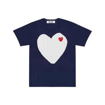 CDG Play T Shirt Unisex Marine Blue