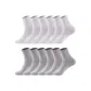 GL4024 Crew Socks 12 Pack (6 White/6 Light Gray)