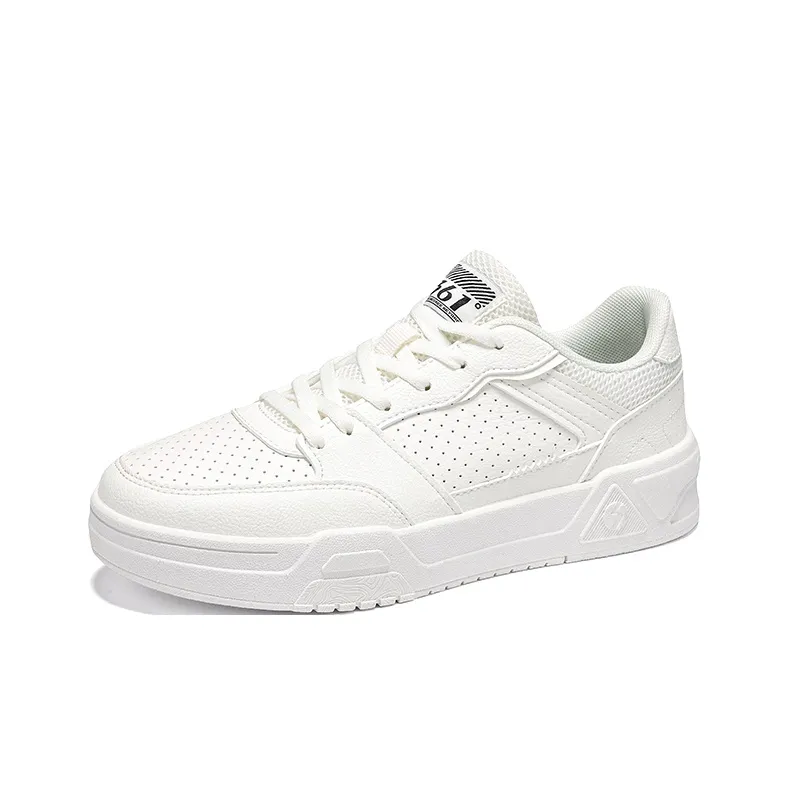 361° Slip Resistant Lightweight Breathable Low Top Skateboard Shoes Women's Feather White-2