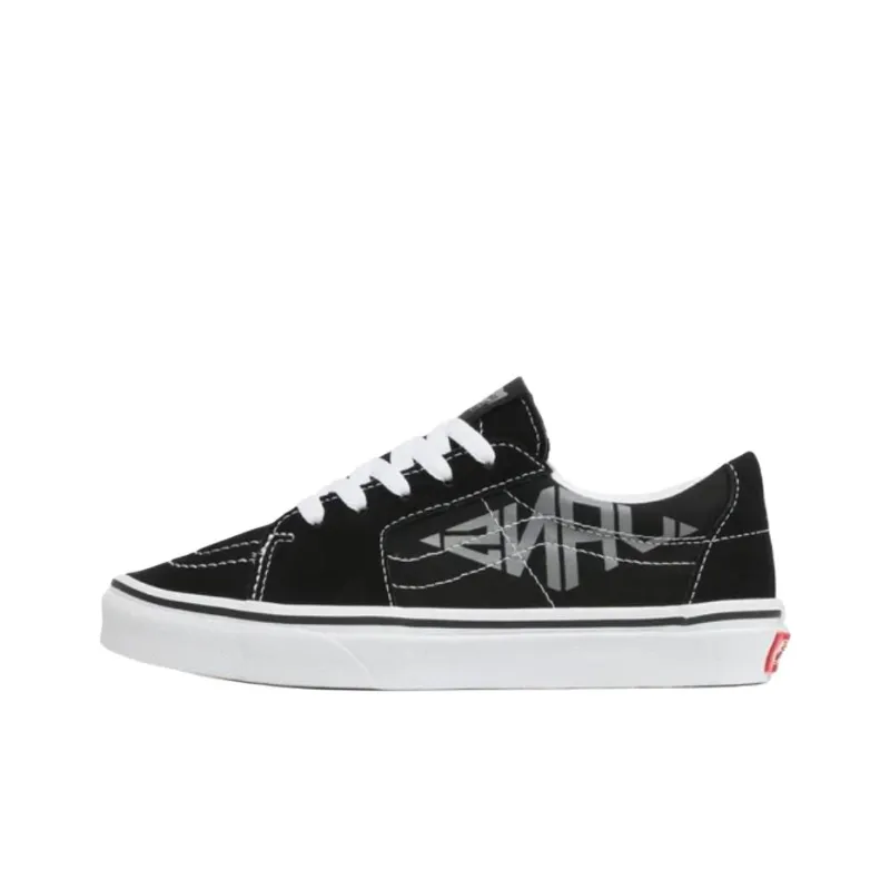 Vans SK8 Anti Slip Wear Resistant Low Top Skateboard Shoes Women's Black-0