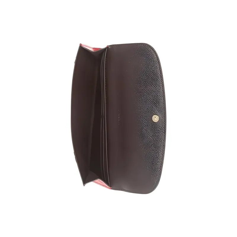 COACH Cow Leather Wallet Women's Red-4