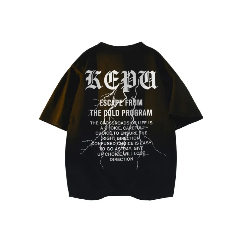 Kepu T-Shirt Unisex Black Yellow Logo-2