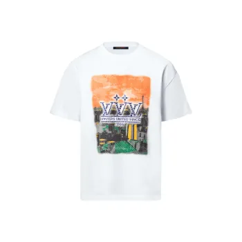 LOUIS VUITTON Embellished Graphic Cotton T Shirt