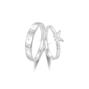 Tkb Everyday Versatile Companion S925 Silver Ring Pair Unisex