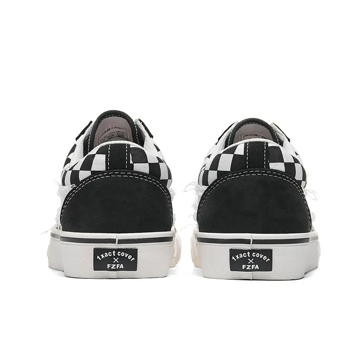 VFTS Canvas Shoes Unisex Black White-4