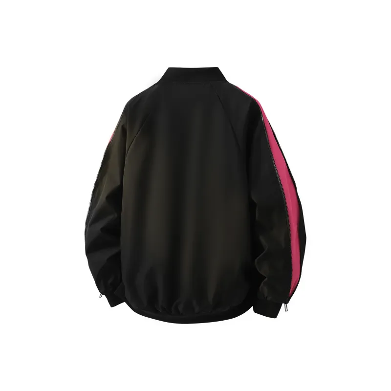 Magmode Baseball Jacket Unisex Black & Neon Green-4