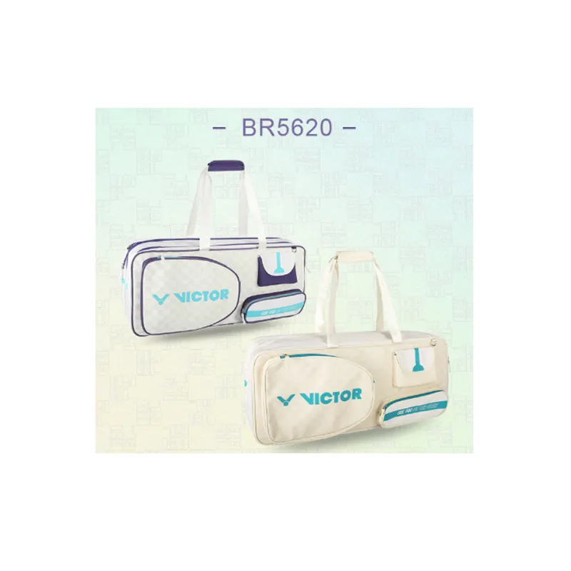 VICTOR Badminton Racket Bags 6 Pieces Large Capacity Sports Portable Crossbody Bag Bright White/Medium Purple Unisex-3