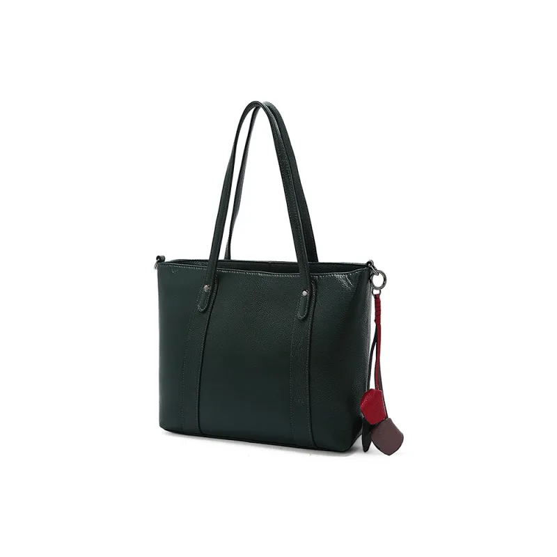 Old Man's Head Top Grain Cow Leather Shoulder Bag Large Size Women's Multicolor-13