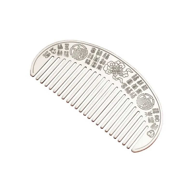 Yu Yin Pure Silver 999 Sterling Silver Comb Women's-0