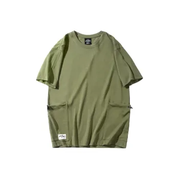 MOBI GARDEN Short-Sleeved T-Shirts Unisex Army Green