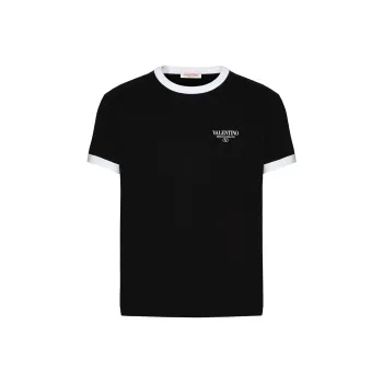 Valentino Logo Printed Crewneck T Shirt