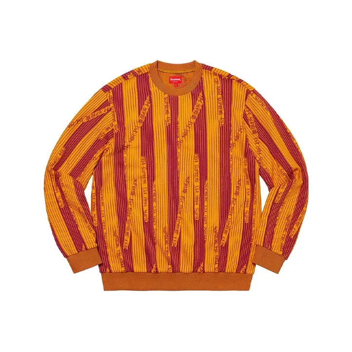 Supreme Textured Stripe Crewneck-4