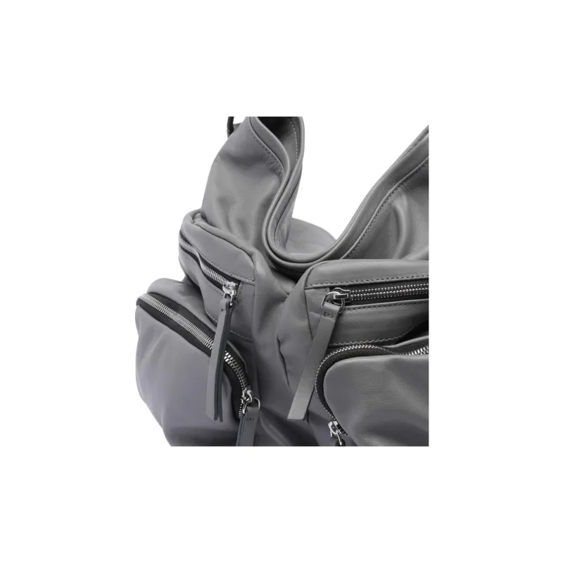 Vic Matie Calfskin Crossbody Bag, Shoulder Bag Women's Gray-3
