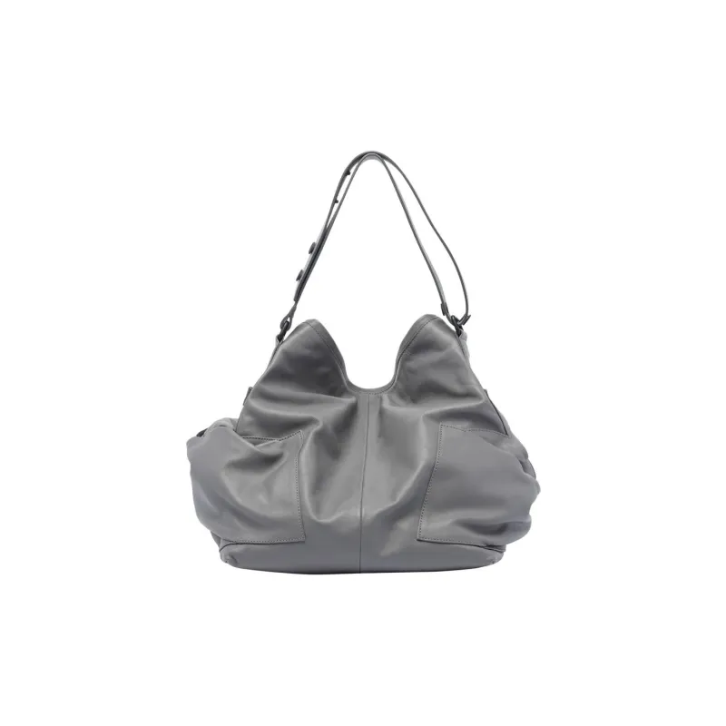Vic Matie Calfskin Crossbody Bag, Shoulder Bag Women's Gray-2