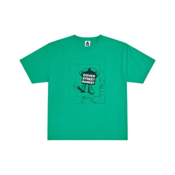 KAWS Dover Street Market Co-brand T-Shirts Unisex Dark Green