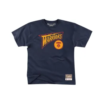 A BATHING APE Aape X Mitchell & Ness Golden State Warriors Tee