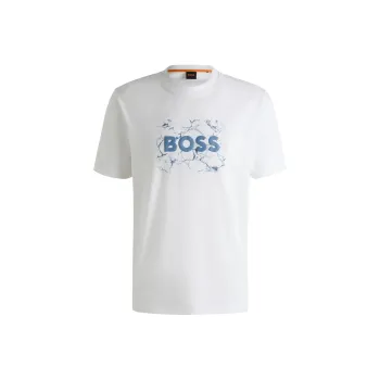 HUGO BOSS Logo artwork Cotton T shirt