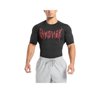 GYMSHARK Graphic Baselayer T Shirt Men's Black