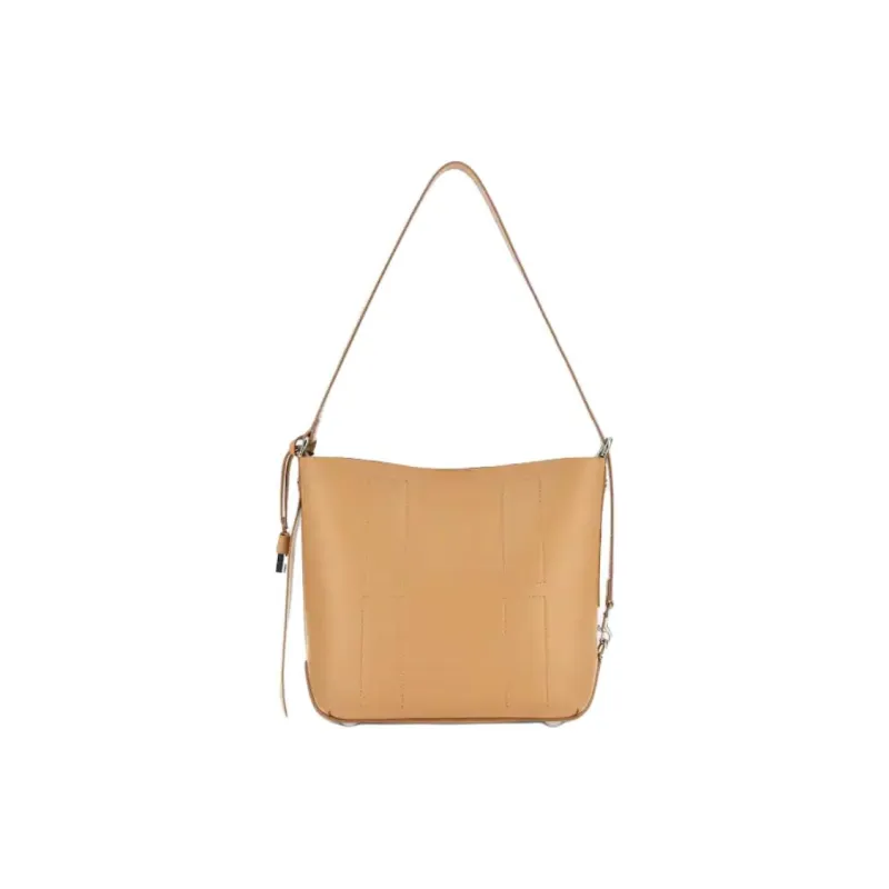 HOGAN Leather HOBO Bag Shoulder Bag Small Size Women's Beige-3