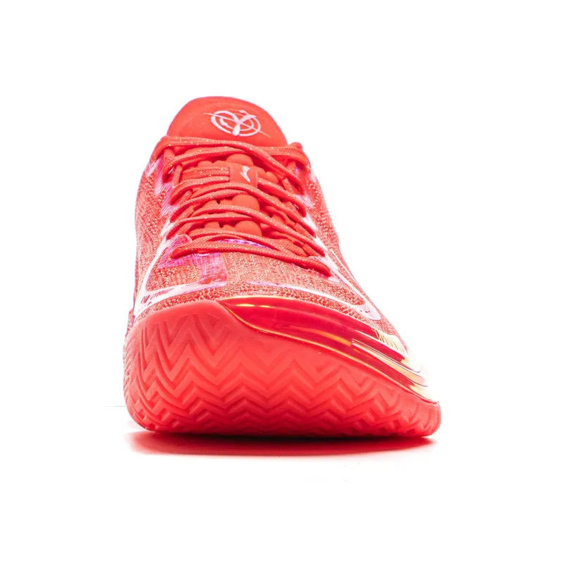 LiNing Gamma Cushioning Anti Slip And Wear Resistant Support Lightweight Rebound Low Top Basketball Shoes Men's Red-4
