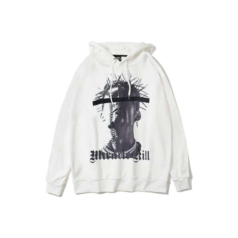 MIRACLE KILL Hooded Loose Fit Sweatshirt Unisex-0