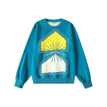 Crying Center Sweatshirts Unisex Lake Blue