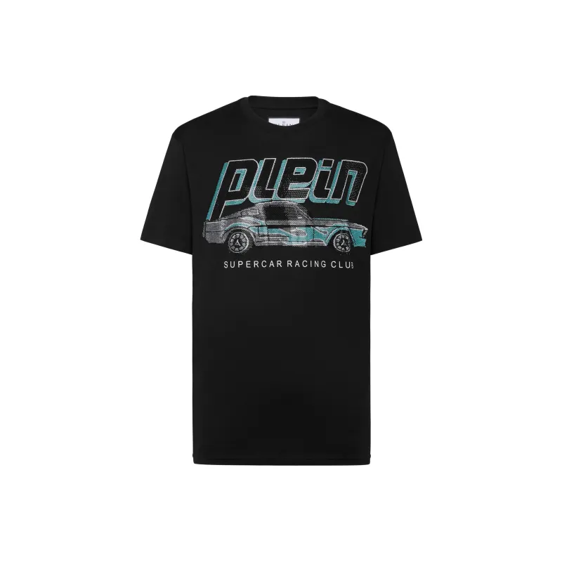 PHILIPP PLEIN Ss Cars Racing Round Neck Jersey T Shirt-0