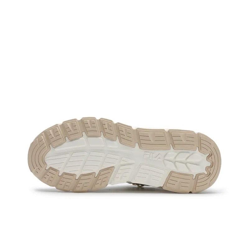 FILA Pioneer Series Anti Slip Wear Resistant Low Top Running Shoes Women's Milk White Brown-4