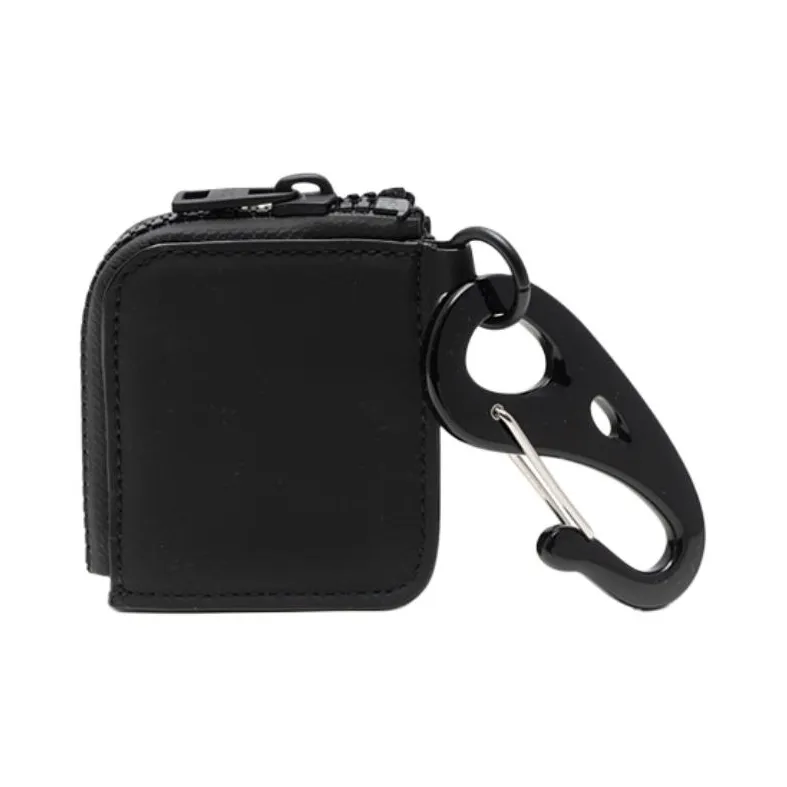 Alexander McQueen Cow Leather Coin Purse Women's Black & Red-2