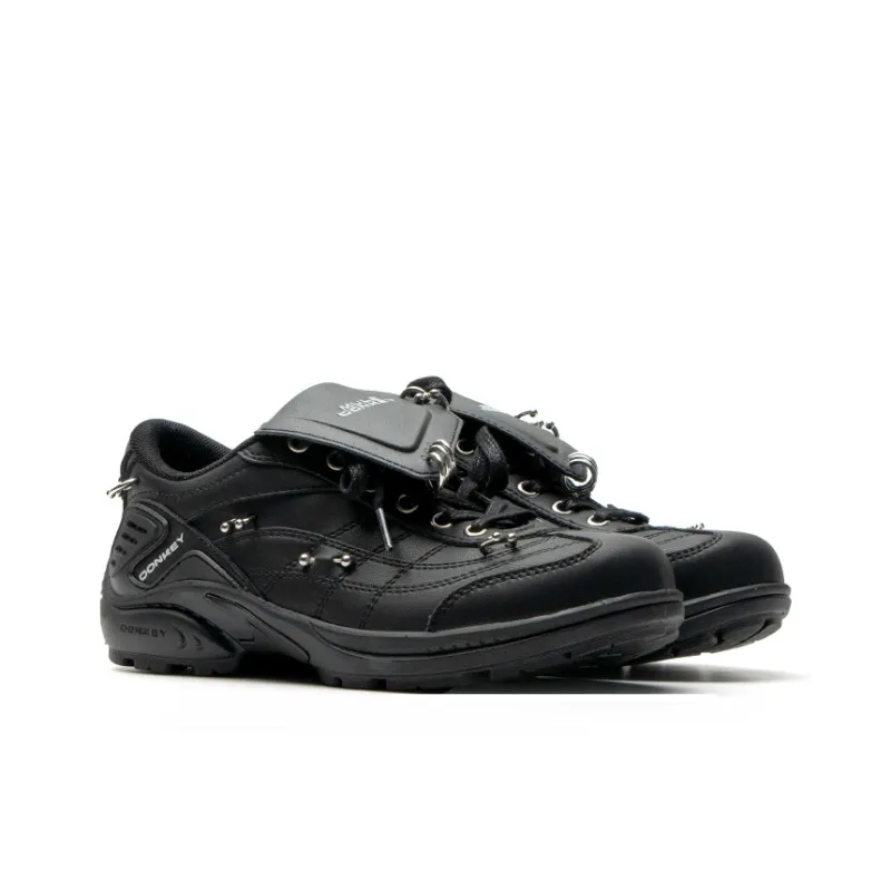 Mule Donkey Slip Resistant Low Top Casual Shoes Unisex Punk Black-2