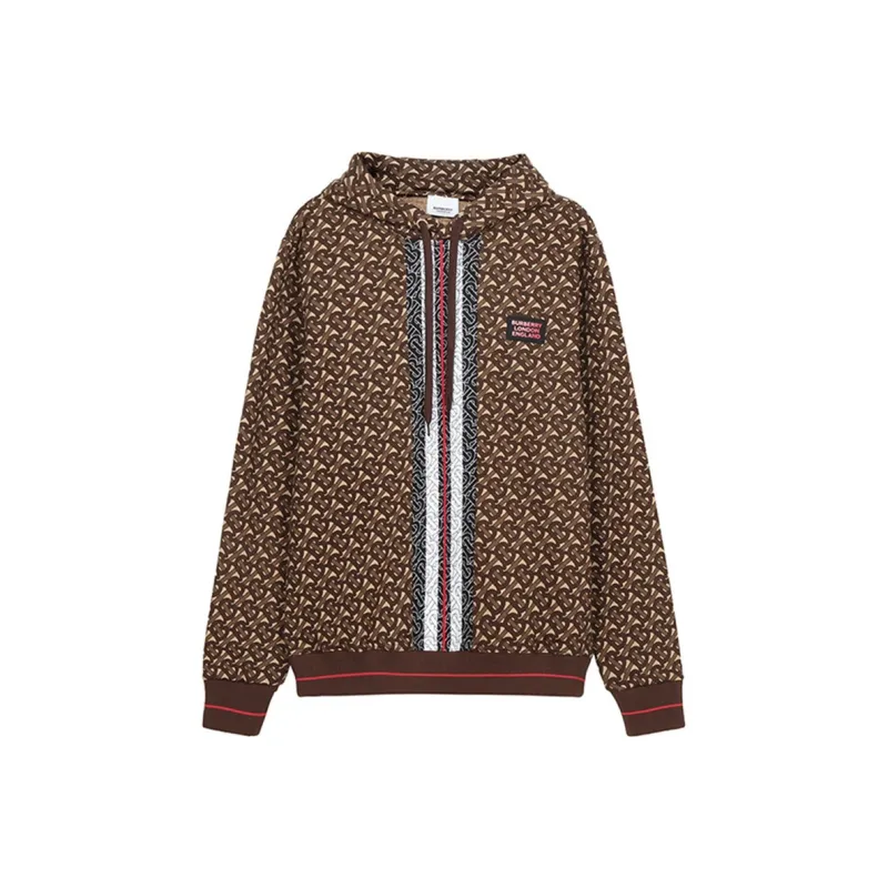 Burberry Hooded Sweatshirt Spring Fall Men's Saddle Brown-0