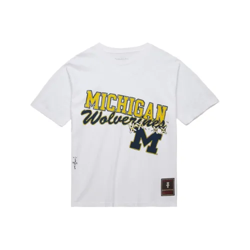 Travis Scott X Mitchell & Ness Michigan Wolverines Hand Drawn T Shirt