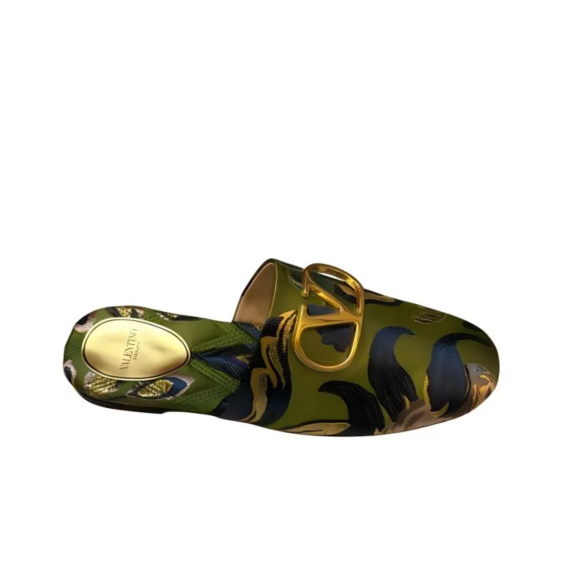 Valentino GARAVANI Wrap toe Slippers Women's Green-1