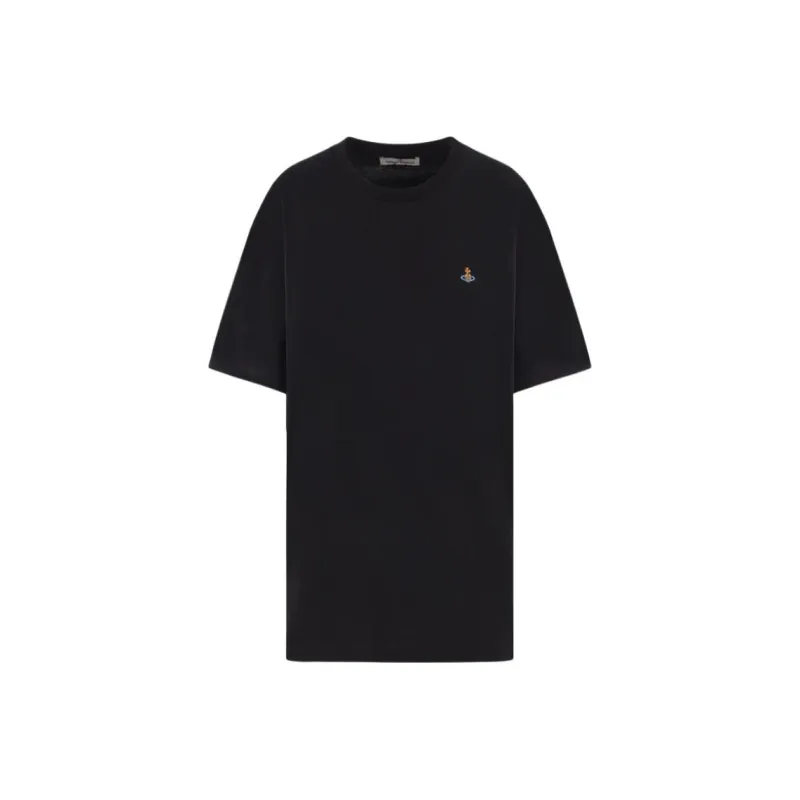 Vivienne Westwood Logo Embroidered Crewneck T Shirt-0