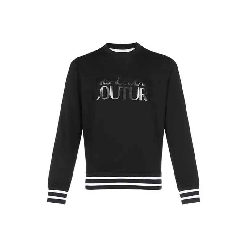 VERSACE JEANS COUTURE Crew Neck Regular Sweatshirt Men's Black-0