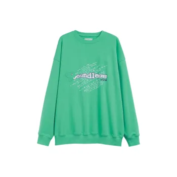 F426 Crew Neck Loose Fit Regular Sweatshirt Unisex Fruit Green