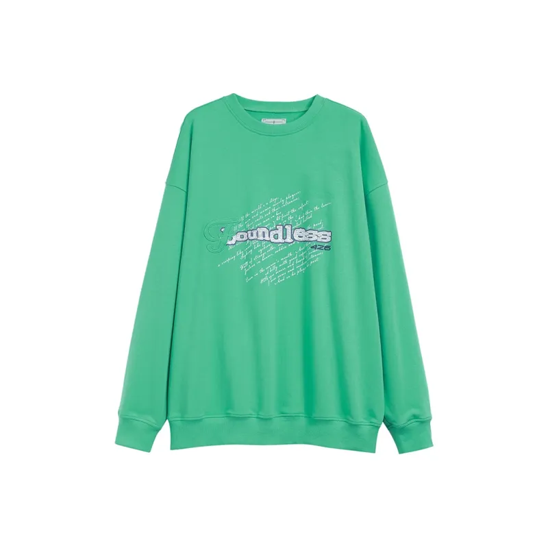 F426 Crew Neck Loose Fit Regular Sweatshirt Unisex Fruit Green-0