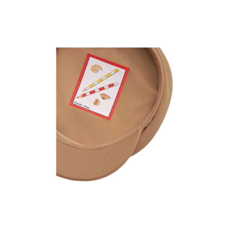 HERMES Fabric, Rayon, Elastane Hats & Caps Women's Brown-2