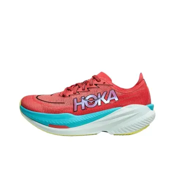 HOKA ONE ONE MACH X 2 Anti Slip Wear Resistant Low Top Casual Running Shoes Women's Red Blue