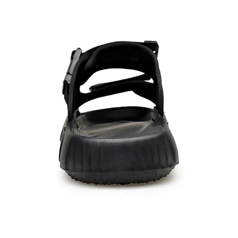 SHUPATE Slip Resistant Abrasion Resistant Massage Slide Slippers Men's Black-2