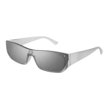 Balenciaga Acetate Irregular Shape Sunglasses Unisex Gray