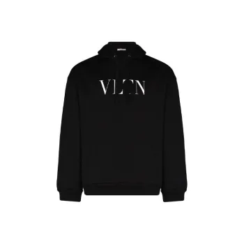 Valentino Vltn Logo Printed Long-Sleeved Hoodie