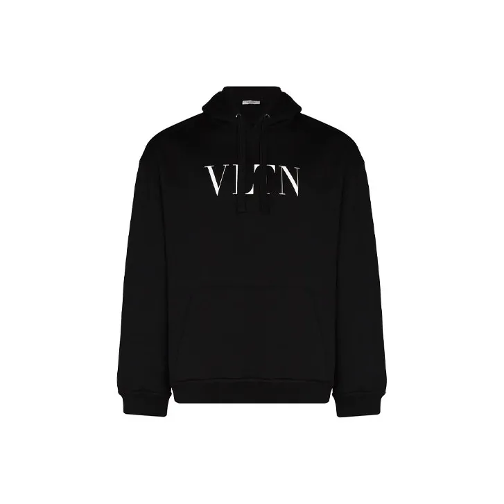 Valentino Vltn Logo Printed Long Sleeved Hoodie-0