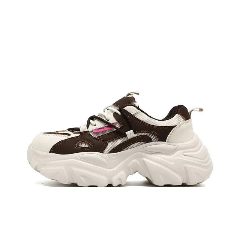 JANECO Chunky Sneakers Women's Low Top White-12