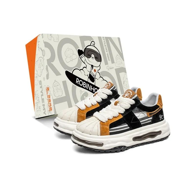 ROBINHOOD Cushioning, Abrasion Resistant, Coverage, Support, Impact Resistant Low Top Chunky Sneakers Men's-0