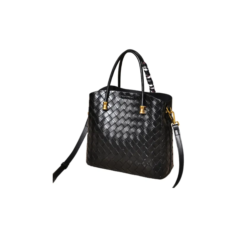 Versman PU Elegant Noble Briefcase Shopping Bag Regular Women's Classic Black-3