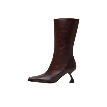 MIISTA Pearl Ankle Boots 7cm Women's Dark Brown